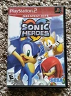 Sonic Heroes Greatest Hits for Playstation 2 w/ case & manual PS2 TESTED WORKING