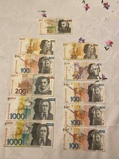 Slovenian Slowenische tolar collection (pre-euro) bank notes