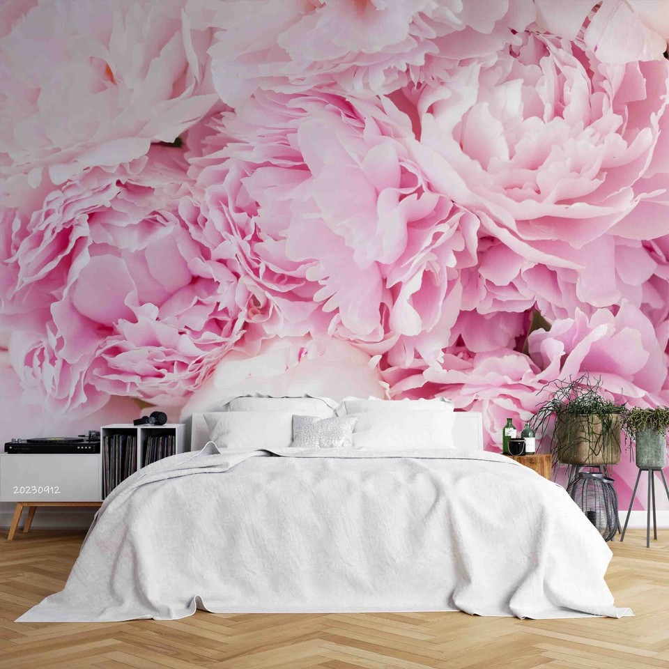 3D Pink Floral Pattern Wall Murals Wallpaper Murals Wall Sticker eBay