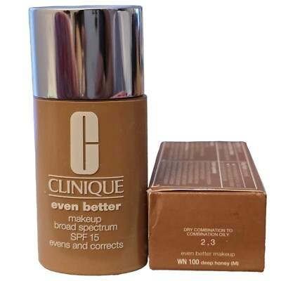 Clinique Even Better Makeup Broad Spectrum SPF 15 WN 100 DEEP HONEY 1 FL OZ