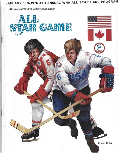 RARE 13/01/76 WHA 4TH ALL STAR GAME PROGRAM  !! - Picture 1 of 1