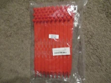 Security Seal, Plastic, Numbered, Quantity of 100, Red, New