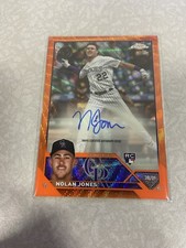 2023 Topps Chrome Update Nolan Jones Orange Wave Auto /25
