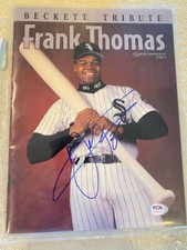 Frank Thomas  Autographed Beckett Magazine PSA/DNA- HOF