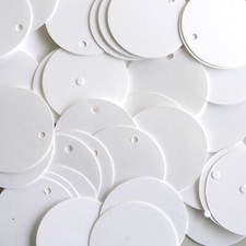 Sequins Glossy White 2 20mm Paillettes Flat 100/ 500 pcs 25 Off Loose
