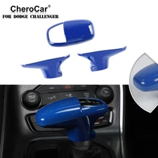 3XGear Shift Knob Cover Trim Blue for Dodge Challenger/Charger 15+/Durango 18+