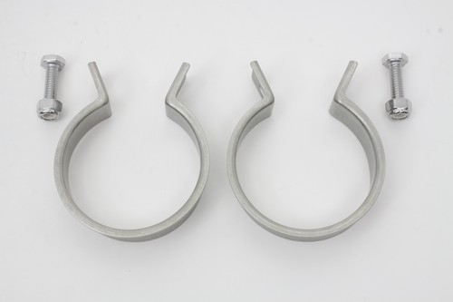 Stainless Steel Exhaust Clamp Set for Harley Panhead EL FL 1948-1952 #65119-48 | UK Stainless Steel Exhaust Clamp Set for Harley Panhead EL FL 1948-1952 #65119-48 | UK