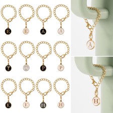 Rhinestone Alphabet Initial Letter A-Z Key Chain Key Ring Bag Charm Accessories