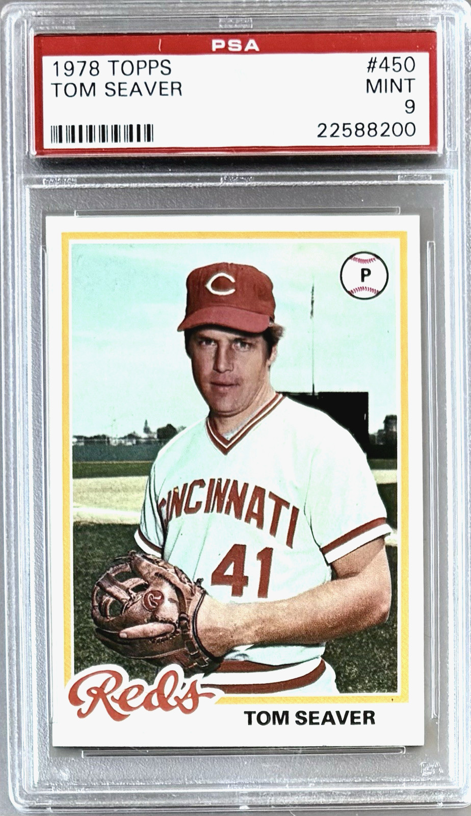 1978 TOPPS #450 TOM SEAVER HOF PSA 9 MINT REDS
