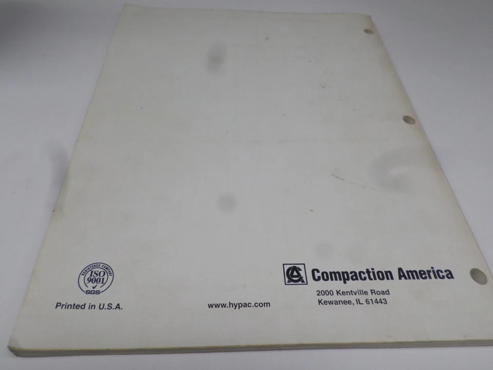 Compactador Hypac C530A manual de piezas del cliente Foto 4 de 4