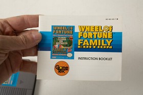 Wheel of Fortune Nintendo NES (E3L) Game Cartridge (JSF6) w/Booklet 1990 Family
