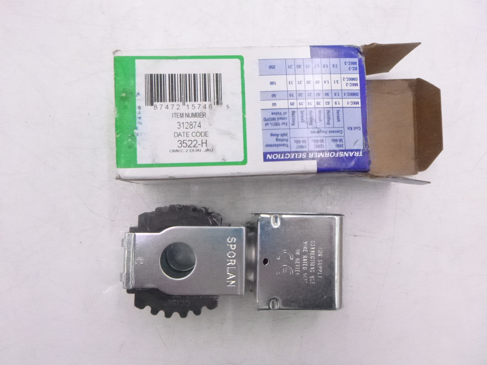 Sporlan 312874 Solenoid Coil kit OMKC-2 Valve 15W 120-208-240 50 