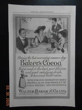 1917 Walter Baker & Co LTD Dorchester Massachusetts MA vintage Cocoa print AD