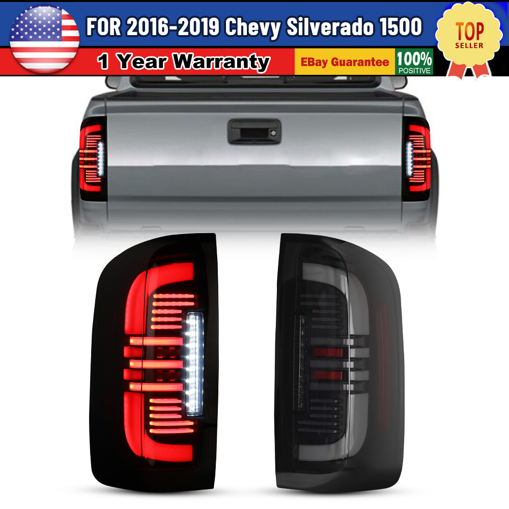 2015-2022 Chevy Colorado Smoked LED Tail Lights with Turn Signal Brake Reverse Lamps  
