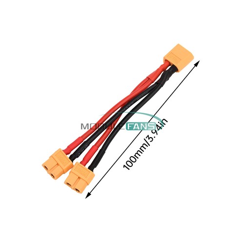 XT60 Male/Female Cable Parallel Battery Connector 4AWG Silicone Wire Y Splitter - Picture 11 of 28