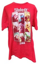 SLIPKNOT Red T-shirt Size Large Band Rock Metal Iowa 2021 2 Sides