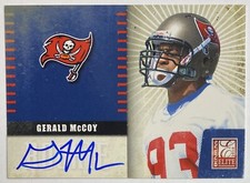 Gerald McCoy 2010 Donruss Elite NFL Shield Signatures Rookie On Card Auto RC