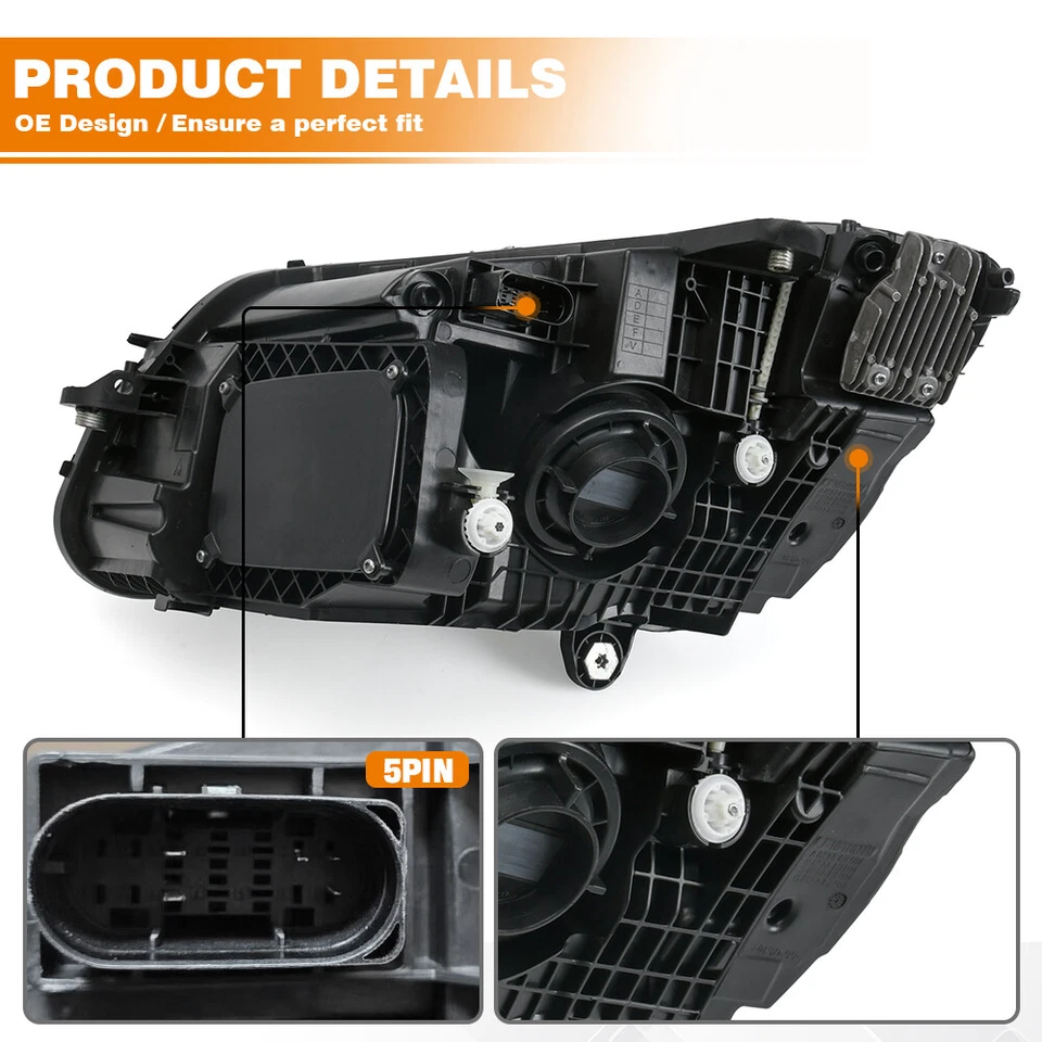 For 2019-2021 Mercedes-Benz C63 AMG C300 C43 Right US LED Headlight 2059066104 - Image 4 of 4