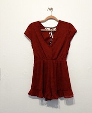 Lovers  Friends Maroon Floral Romper Size M