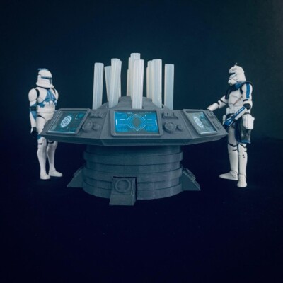 Sci Fi Octagonal Master Computer for 3.75 INCH (1:18)  Figure Diorama