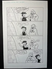 THE 3 GEEKS original Art! Signed by Writer/Artist/Creator Rich Koslowski!