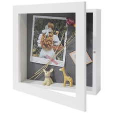 11x11 Shadow Box Frame Display Case 2-inch Depth for Collage Collection Mementos