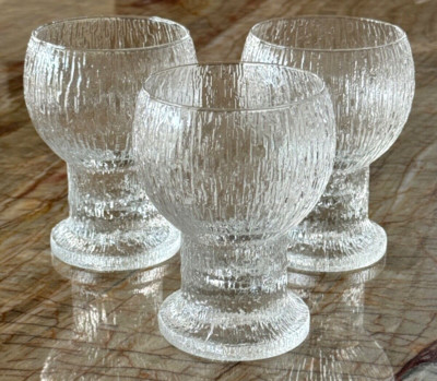 Iittala Kekkerit Finland 16 Ounces Glass Goblets Designed By Timo Sapaneva