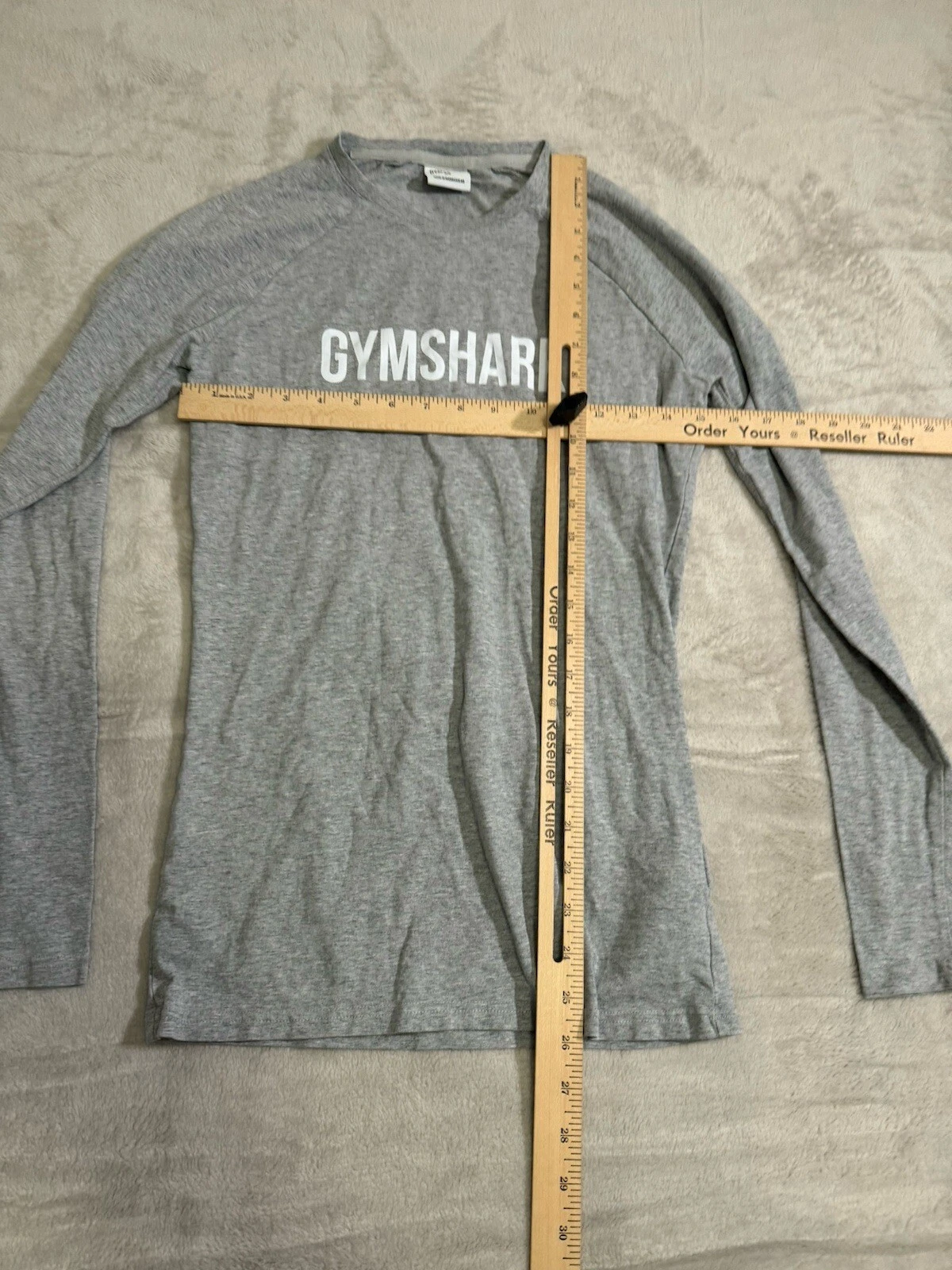 gymshark long sleeve pullover chest logo shirt