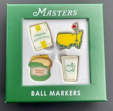2026 Masters Tournament Concessions 4-Pack Metal Golf Ball Markers Set