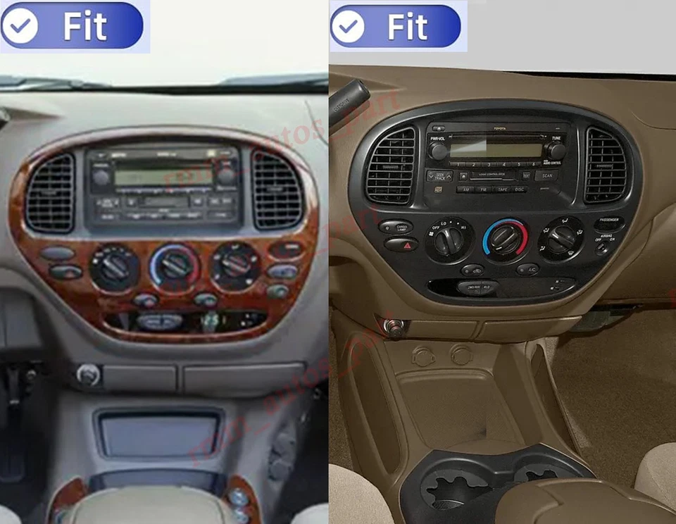 Radio de coche GPS WiFi para Toyota 2000-2006 Tundra, 01-07 Sequoia CarPlay Android 14 Foto 3 de 4