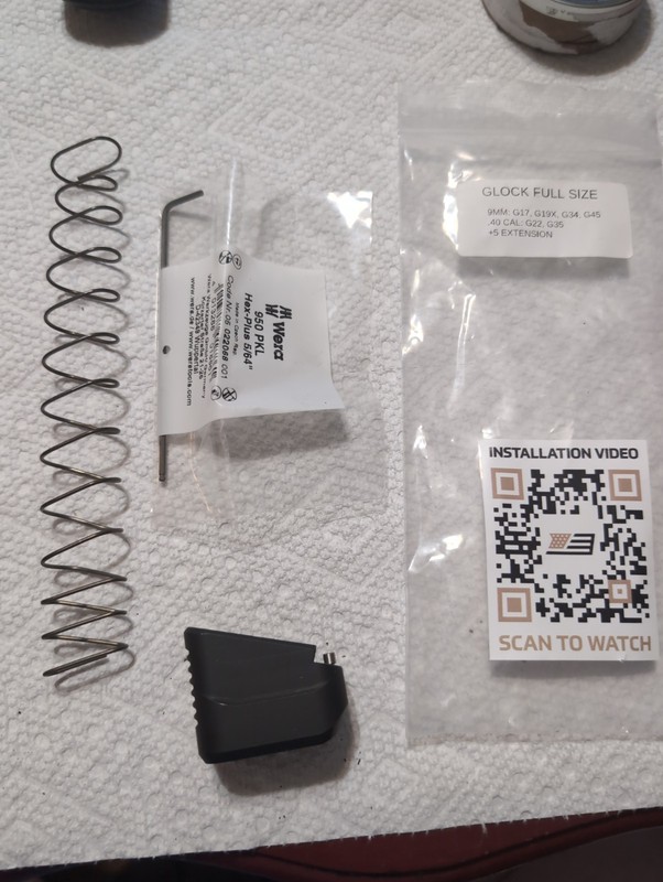Milspin Glock Magazine Base Plate (For Glock 19x 34 22) +5 Magazine