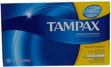 Tampax Tampons Regular 10 Count Unscented
