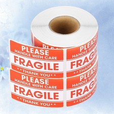  2 Roll Autocollant D'avertissement Fragile Autocollants D'emballage De Colis