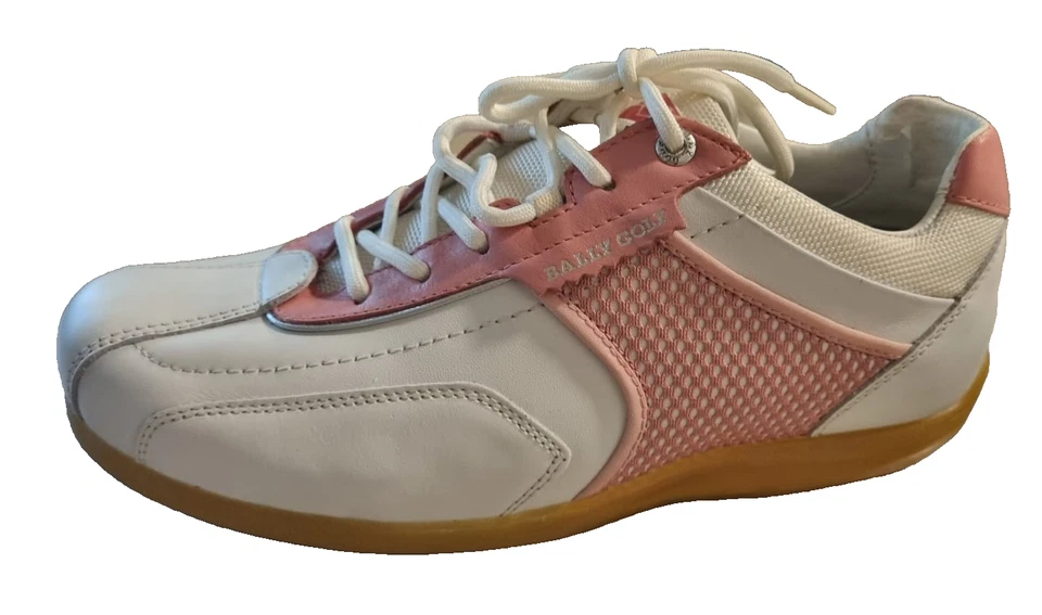 Bally Golf Damen Golfschuhe Avenida Leder Weiß Rosa Flexitec Gr.39 UK6 US 8,5 - Bild 2 von 4