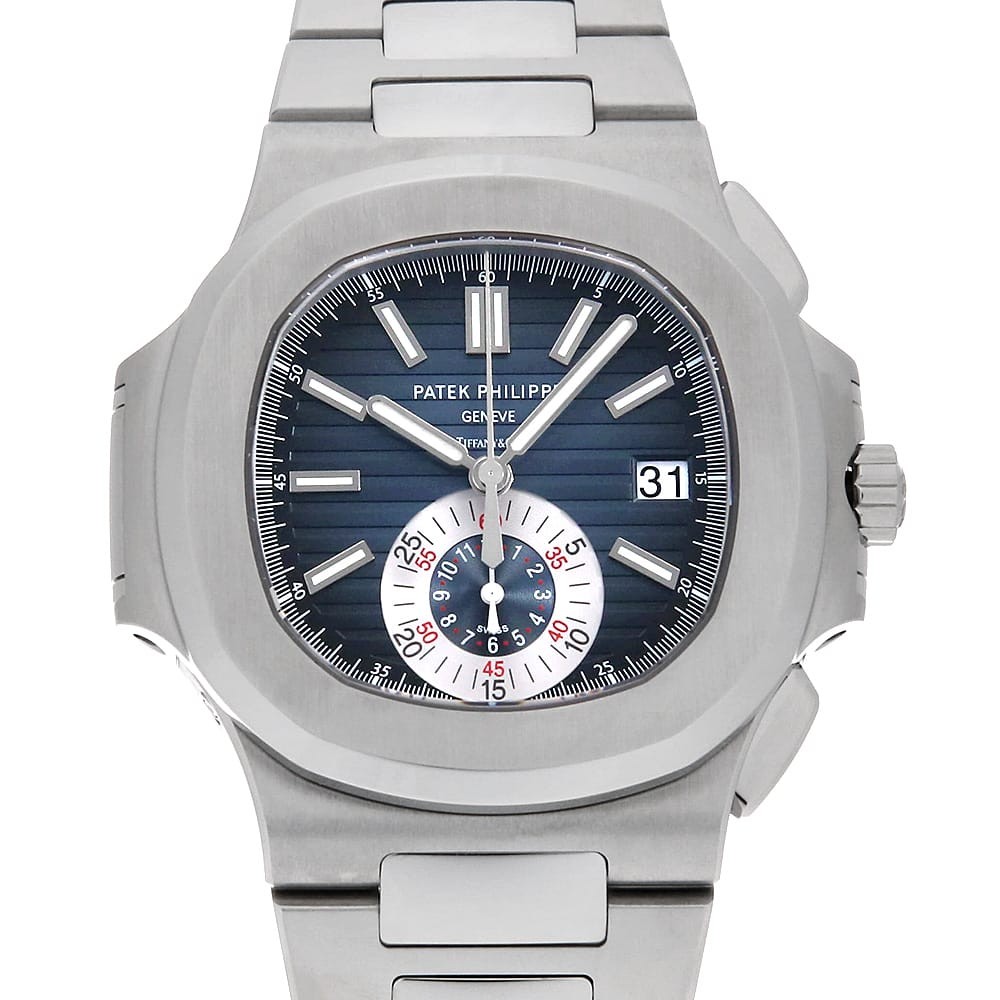 PATEK PHILIPPE Nautilus Chronograph TIFFANY & Co. Collaboration 5980/1A seco...