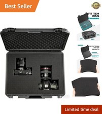 Impact-Resistant X-Large Hard Case with Pre-Cut Foam for Cameras, Drones