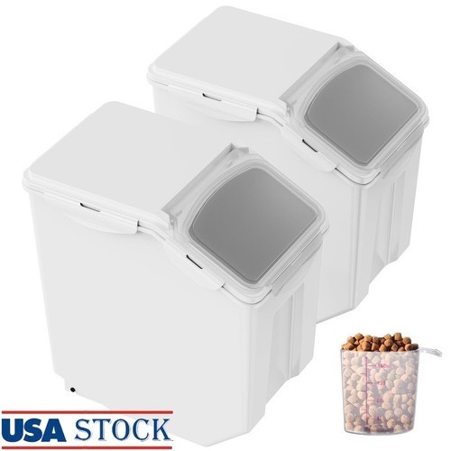 Airtight Food Storage Containers 15L Sloped Top Transparent Lid Rolling ...