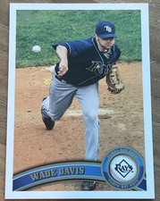 2011 Topps Wade Davis #467 Tampa Bay Rays Pitcher MLB Baseball Trading Card