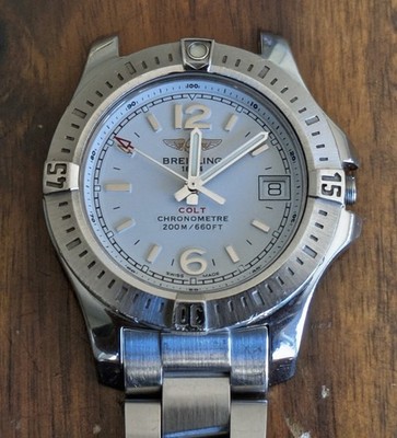 Breitling A77388 Colt Women's Watch  33mm Swiss Made Missing Crown & 1 End Link
