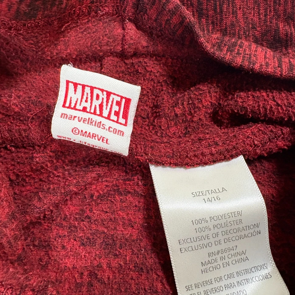 Marvel Spider-Man Sudadera con Capucha Niños 14/16 Rojo Negro Cremallera Sudadera Juvenil Pullover Foto 4 de 4