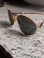 Vintage HELIOS by GARGOYLES USA Gold Tone Sport Sunglasses made In Italy