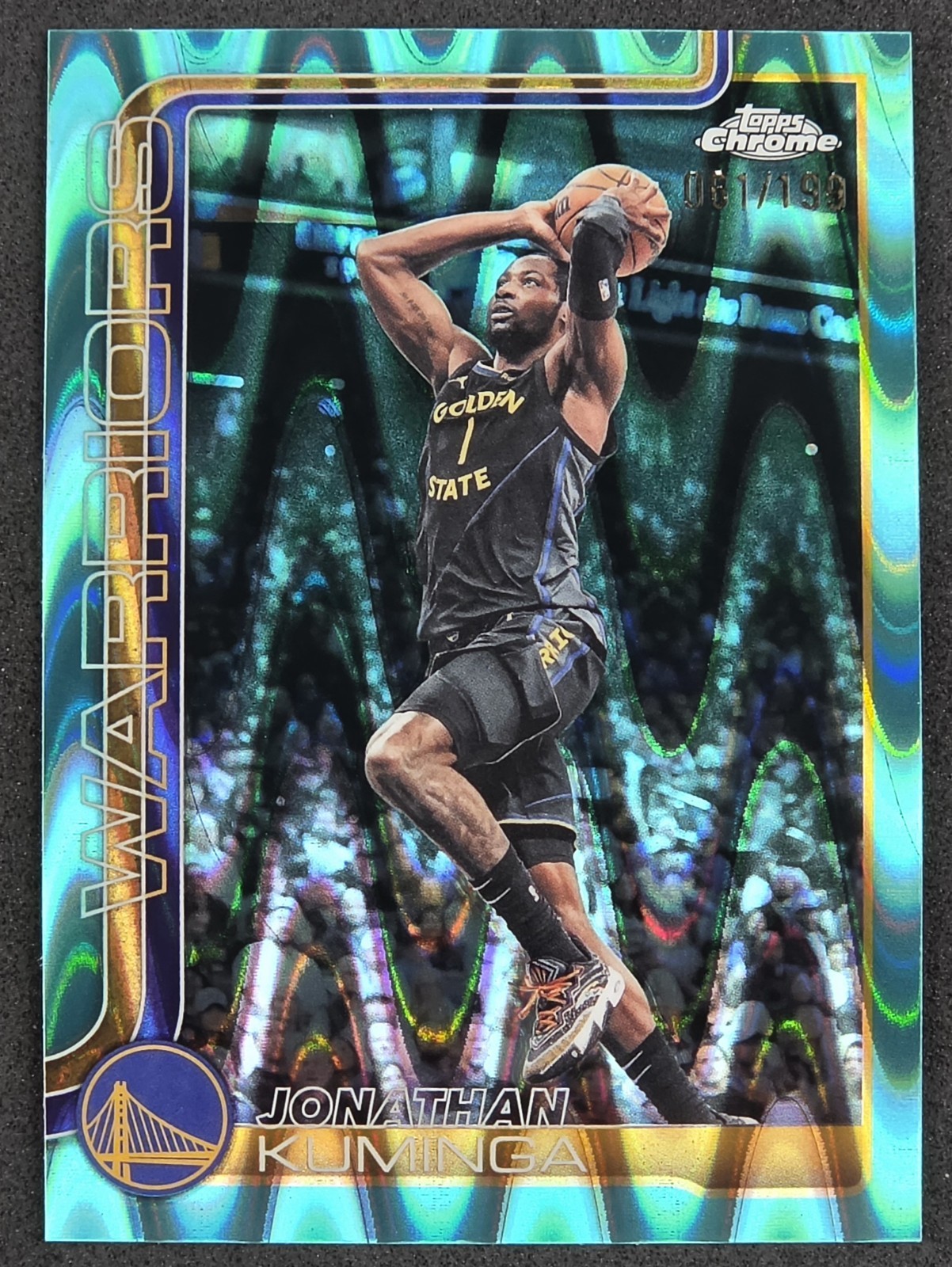 2025-26 Topps Chrome Basketball Jonathan Kuminga #98 Green RayWave /199