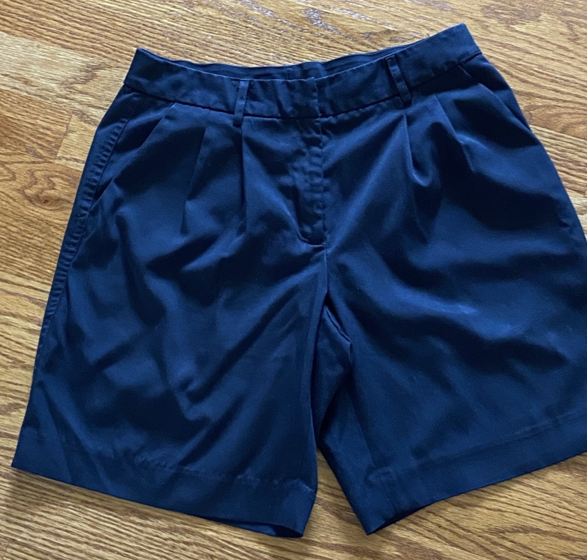 Talbots Perfect Shorts bermuda chino shorts navy blue sz 4P EUC