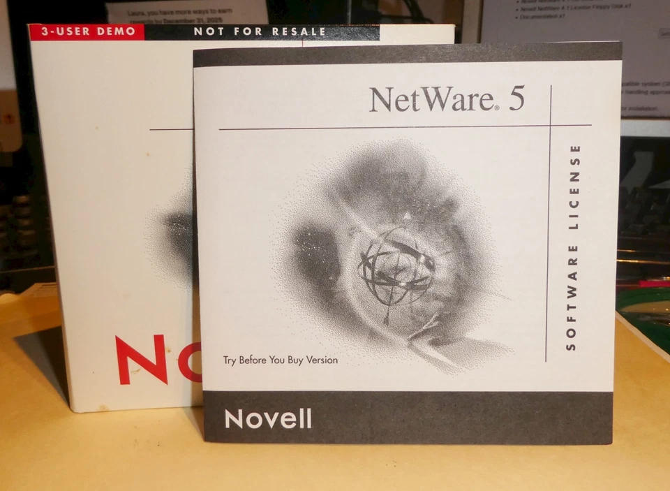 VINTAGE 1998 NOVELL NetWare 5 on CD-ROM ~ 3-USER Try-before-you-buy package - Image 2 of 2
