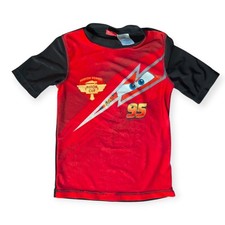 Disney Cars Lightning McQueen Rash Guard Size 4T