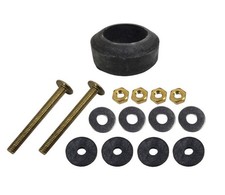 Universal Toilet Tank To Bowl Gasket  Hardware Kit 2" Flush Valve Bolts  Nuts