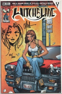 WITCHBLADE 53 SIGNED BRIAN CHING REMARKED SKETCH JAY COMPANY COA LTD 100 TOP COW