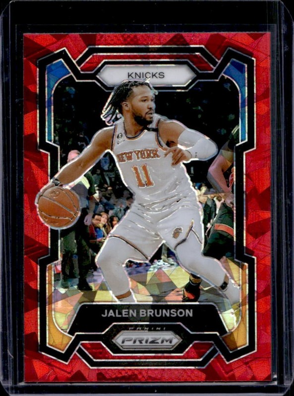 2023-24 Panini Prizm Jalen Brunson Prizm Red Ice #9 Knicks