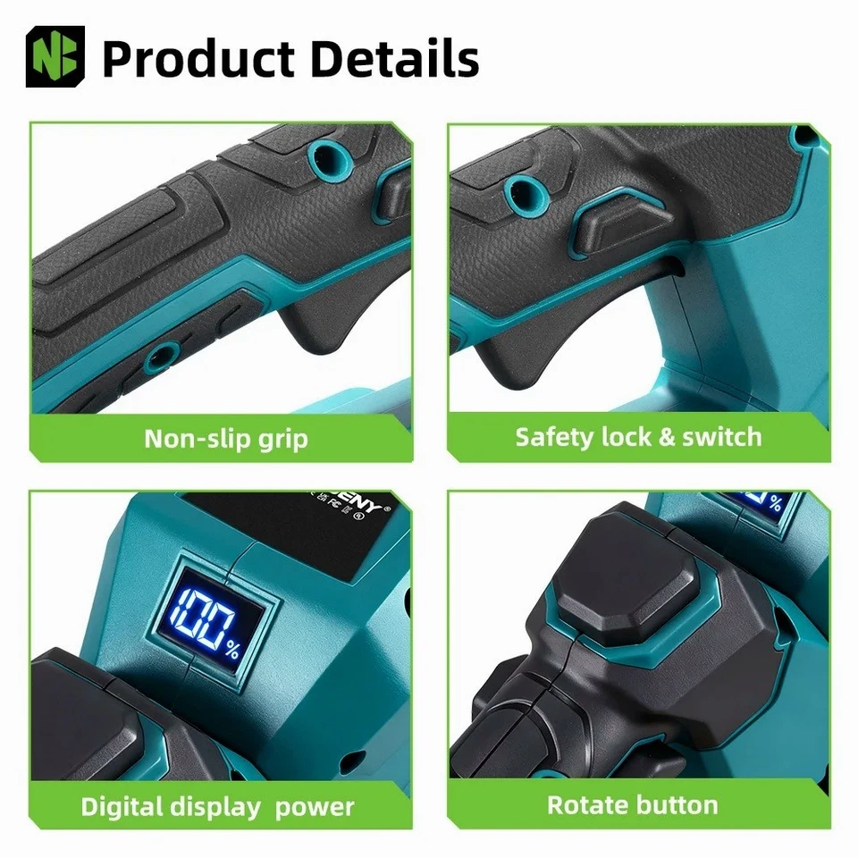 Akku-Griff für elektrische Heckenschere, 180° einstellbar, 18V–21V Batterie-Pin - Bild 3 von 4