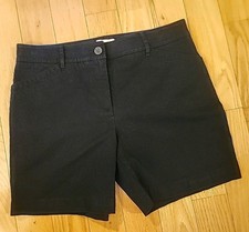 Women's Size 6P 6 Petite Talbots Black Shorts